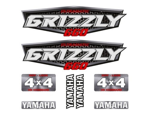 Kit stickers yamaha grizzly - stickers,